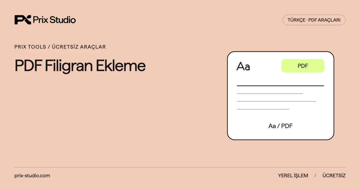 PDF Filigran Ekleme