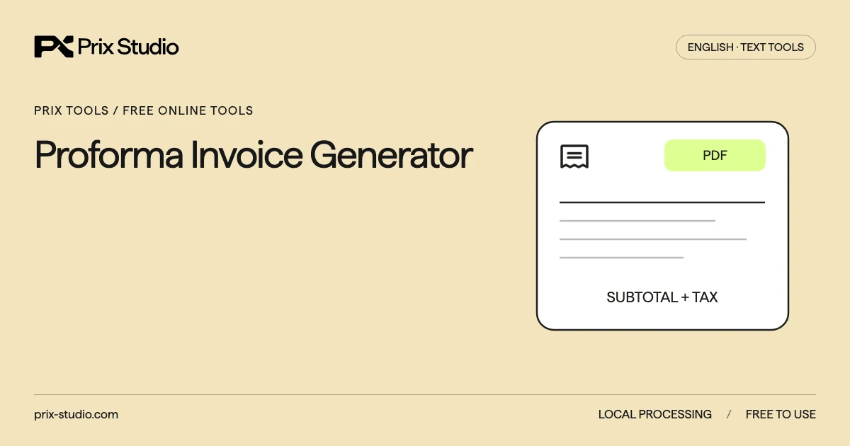 Proforma Invoice Generator