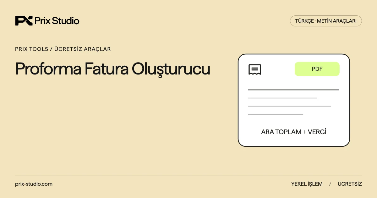 Proforma Fatura Oluşturucu
