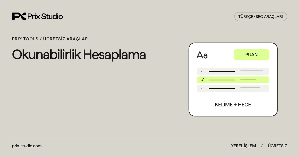 Okunabilirlik Hesaplama