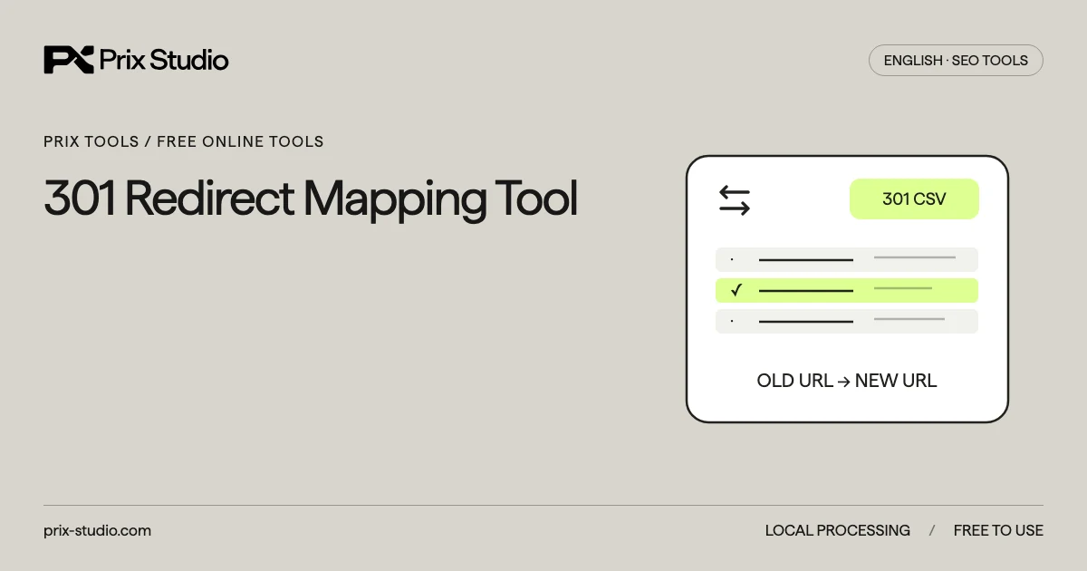 301 Redirect Mapping Tool