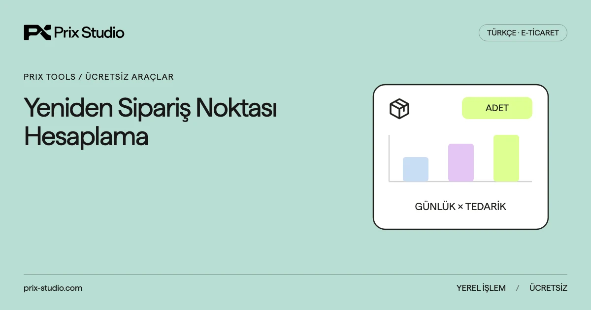 Yeniden Sipariş Noktası Hesaplama