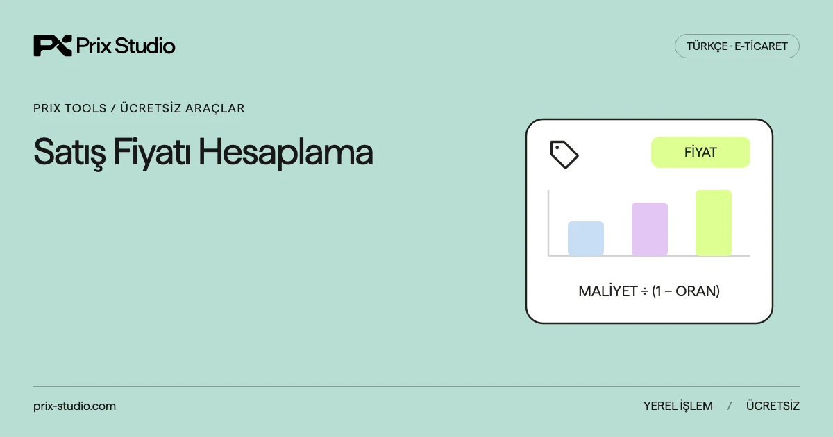 Satış Fiyatı Hesaplama