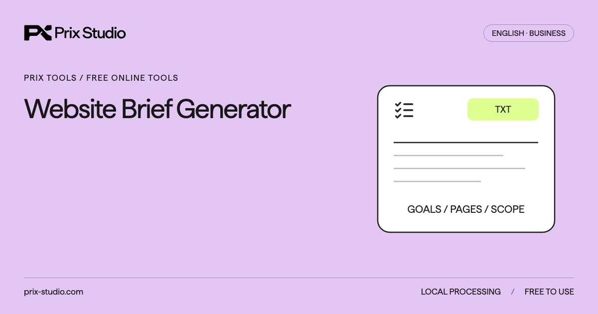 Website Brief Generator