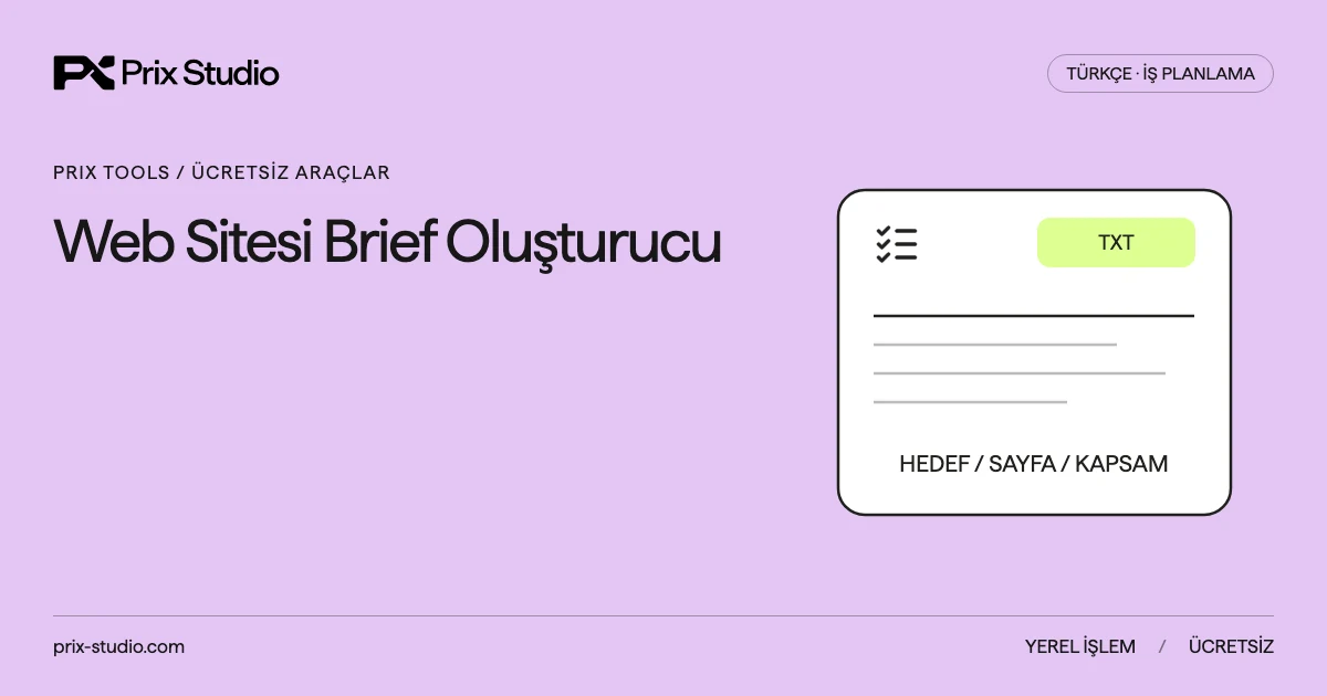 Web Sitesi Brief Oluşturucu